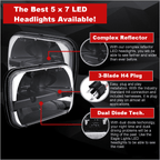 Eagle Lights 27450C Complex Reflector 5 x 7 LED Headlight for Chevrolet, GMC, Ford Trucks and Vans - Replaces H6054