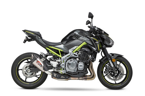 Yoshimura Z900 17-24 AT2 Stainless Slip-On Exhaust, w/ Stainless Muffler
