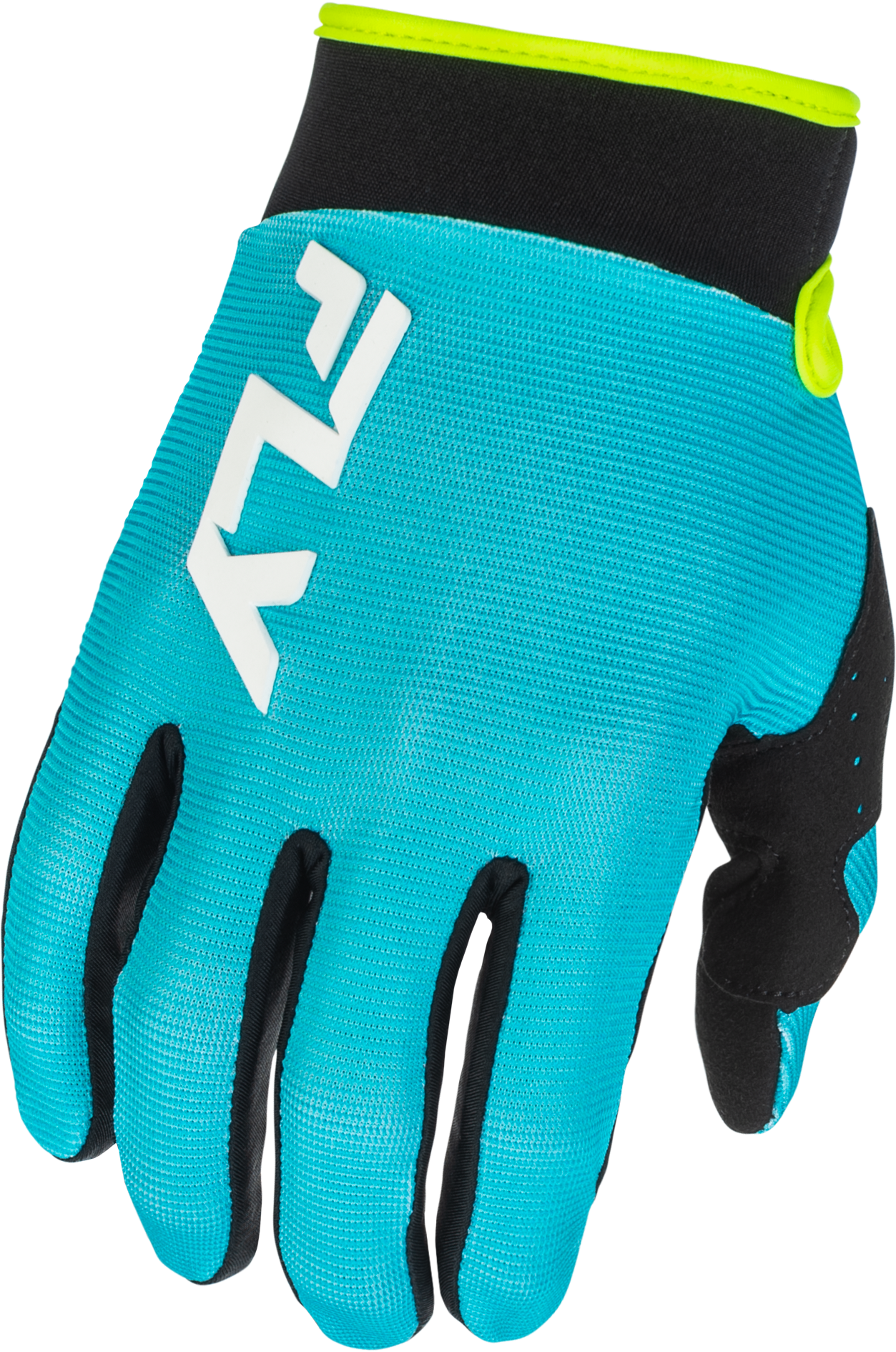 FLY Racing F-16 Gloves (2026) - Aqua / Black / White - View 1