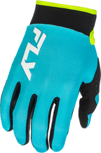 FLY Racing F-16 Gloves (2026) - Aqua / Black / White - View 3
