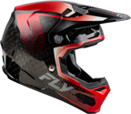 FLY Racing Formula S Carbon Protocol Helmet - Black Carbon / Red - View 20
