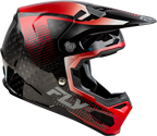 FLY Racing Formula S Carbon Protocol Helmet - Black Carbon / Red - View 24
