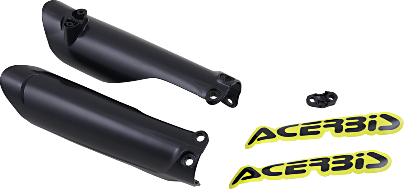 ACERBIS Lower Fork Covers for Inverted Forks - Black 0412-0518