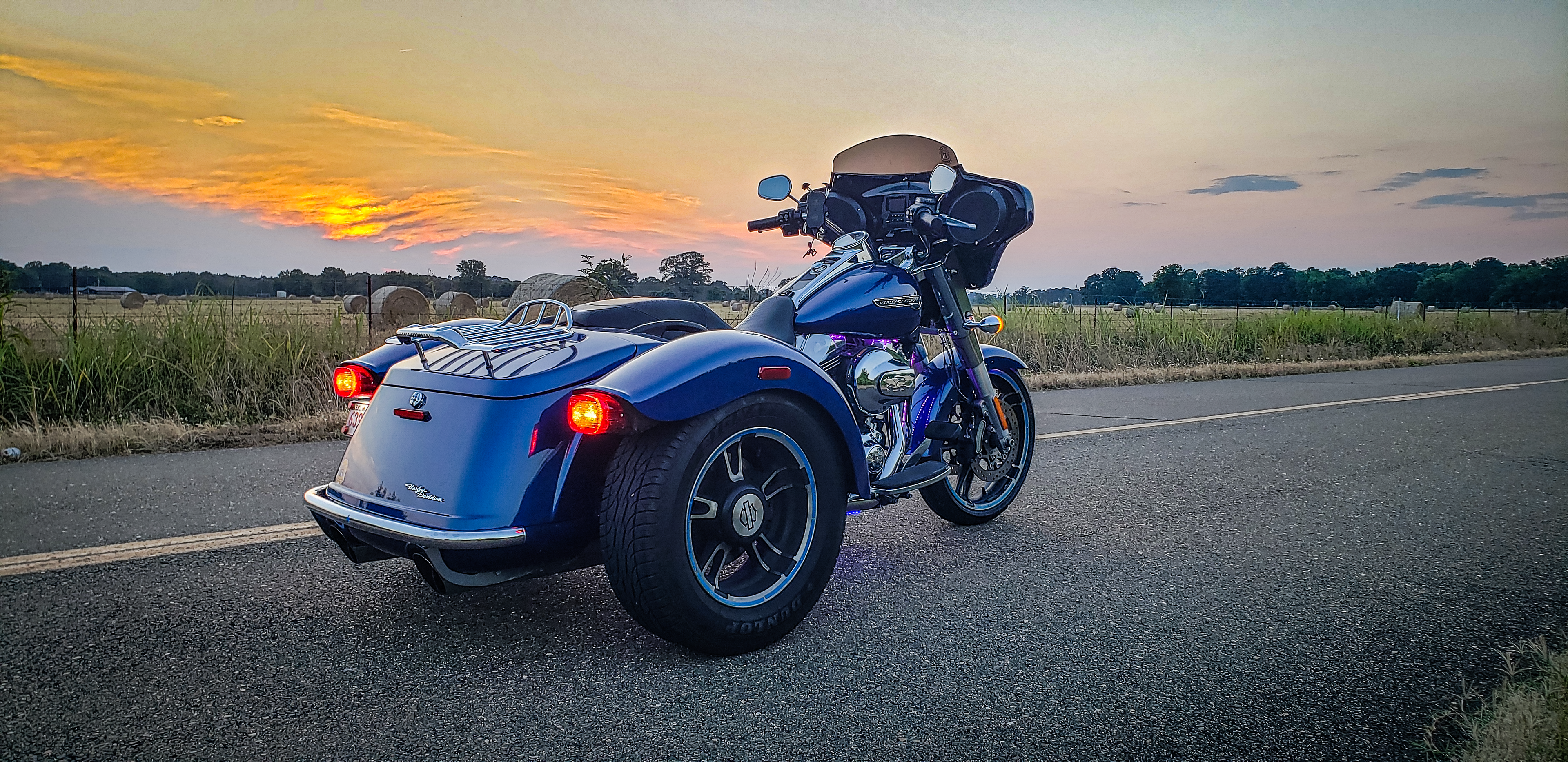 Eagle Lights Flashing Strobe LED Squareback Tail Brake Light Kit for Harley-Davidson® Tri Glide Models