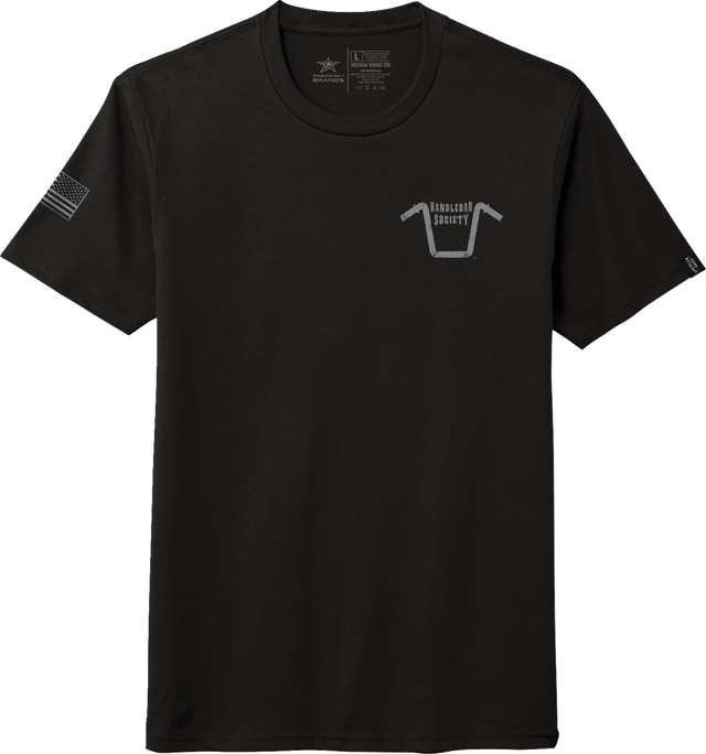 AMERICAN BIKER Handlebar Society Perfect Weight T-Shirt - Black/Gray / 2XL 3030-24765