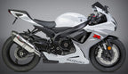 Yoshimura GSX-R600/750 11-26 Alpha Stainless Slip-On Exhaust, w/ Stainless Muffler