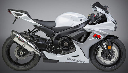 Yoshimura GSX-R600/750 11-26 Alpha Stainless Slip-On Exhaust, w/ Stainless Muffler