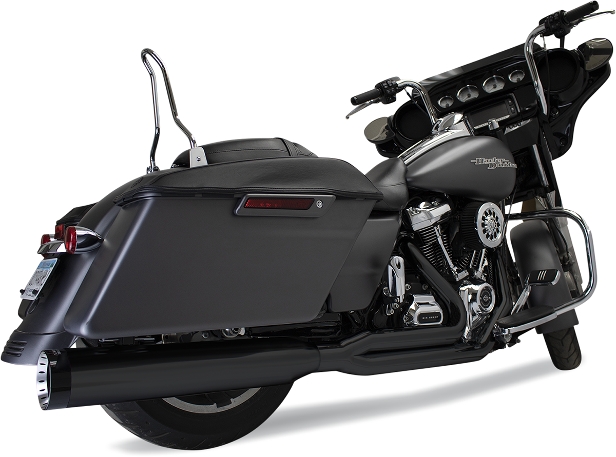 Khrome Werks 2-into-1 Outlaw Exhaust System - Black - No End Cap Included 200775