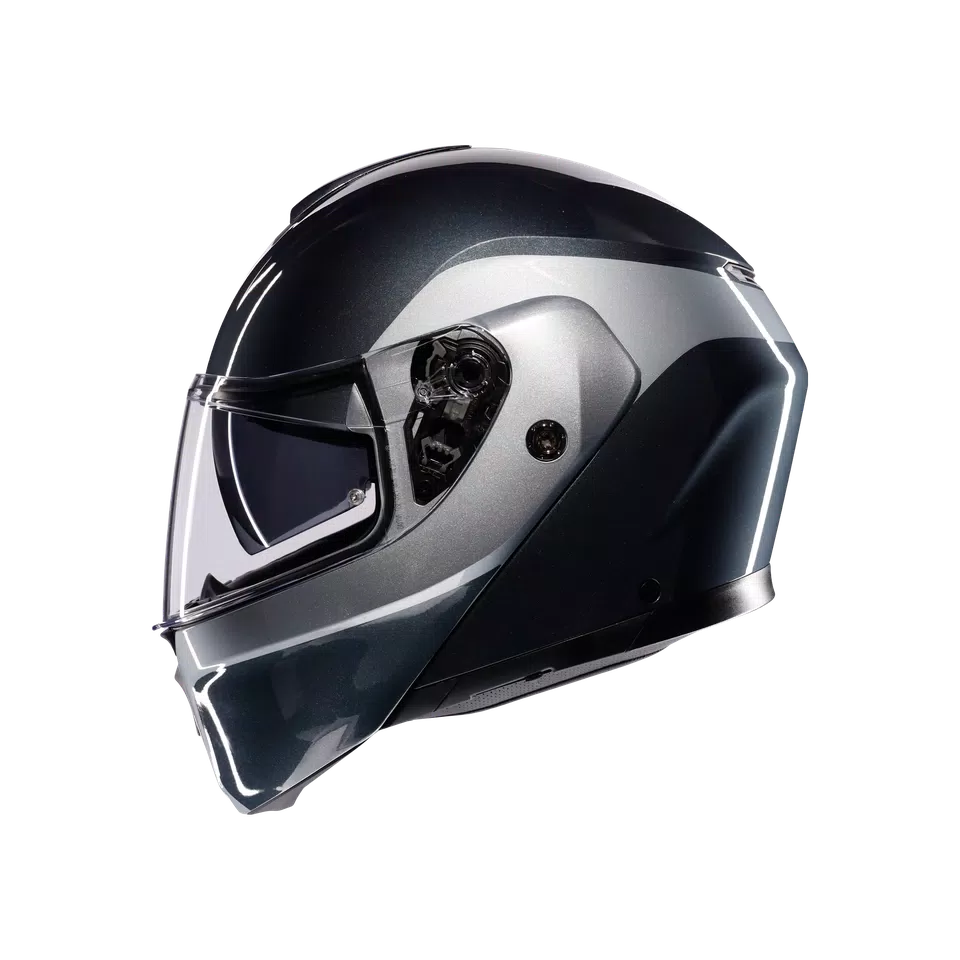 AGV Streetmodular Helmet - Levico Gray/Silver - image 4