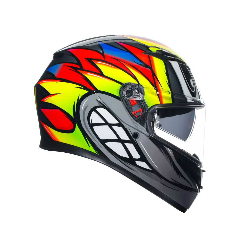 AGV K3 Helmet - Birdy 2.0 Gray/Yellow/Red - image 3