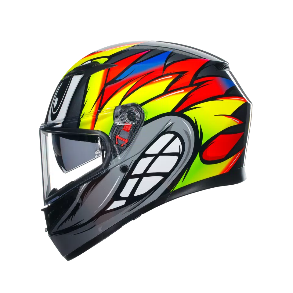 AGV K3 Helmet - Birdy 2.0 Gray/Yellow/Red - image 4