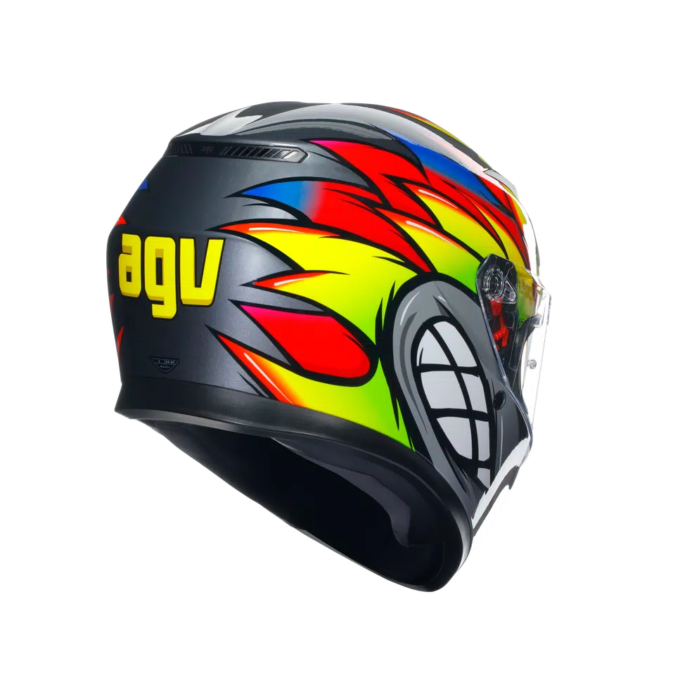 AGV K3 Helmet - Birdy 2.0 Gray/Yellow/Red - image 6