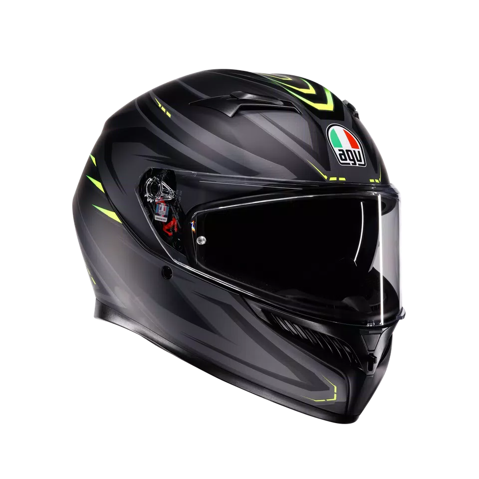 AGV K3 Helmet - Syth Matte Black/Yellow Fluo - image 1