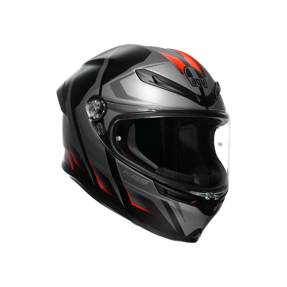 AGV K6 S Helmet - Karve Matte Black/Gray/Red - image 1