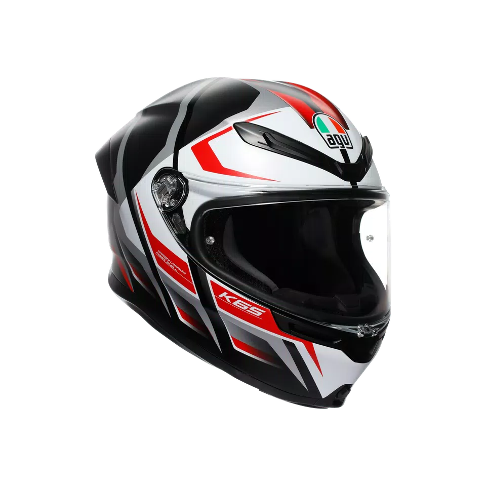 AGV K6 S Helmet - Karve Matte Black/White/Red - image 1