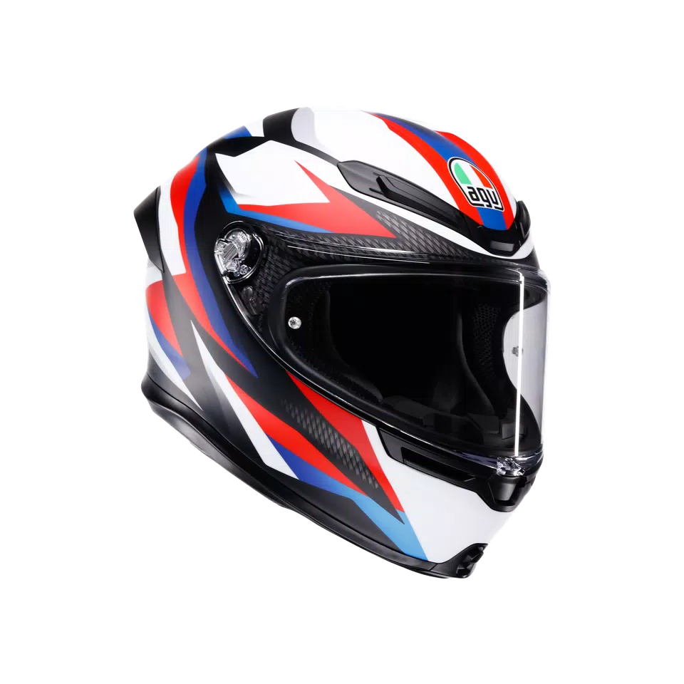 AGV K6 S Helmet - Timewarp Matte Black/Red/Blue - image 1