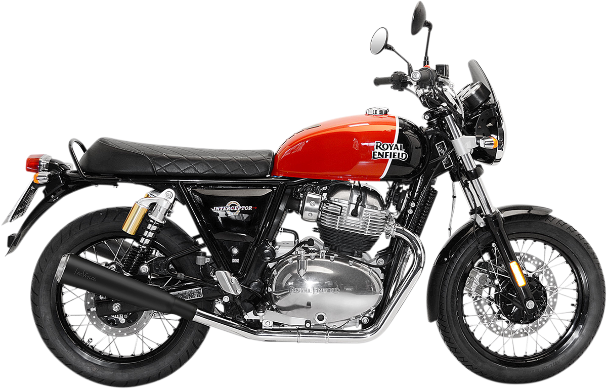 LEOVINCE Classic Racer Slip-On Muffler - Black - GT 650/Interceptor 650 15007BU