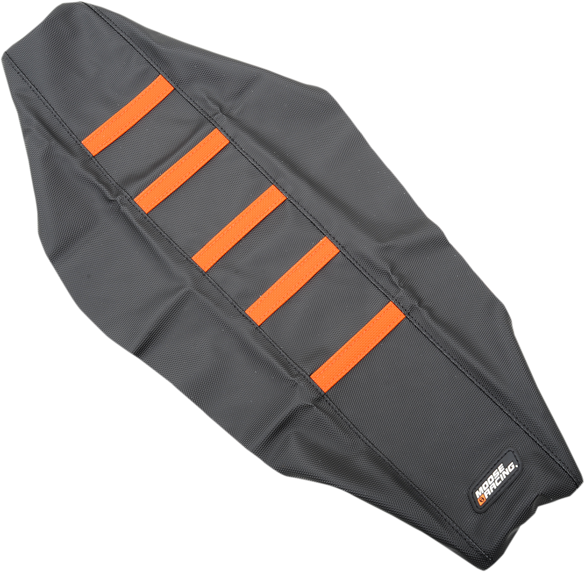 MOOSE OFFROAD Ribbed Seat Cover - Black Cover/Orange Ribs / KTM '15-'18 0821-2110