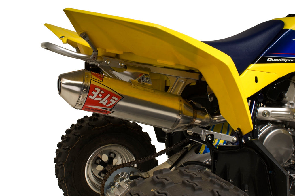 Yoshimura Suzuki/kawasaki LTZ400 03-14 RS-2 Stainless Slip-On Exhaust, w/ Aluminum Muffler