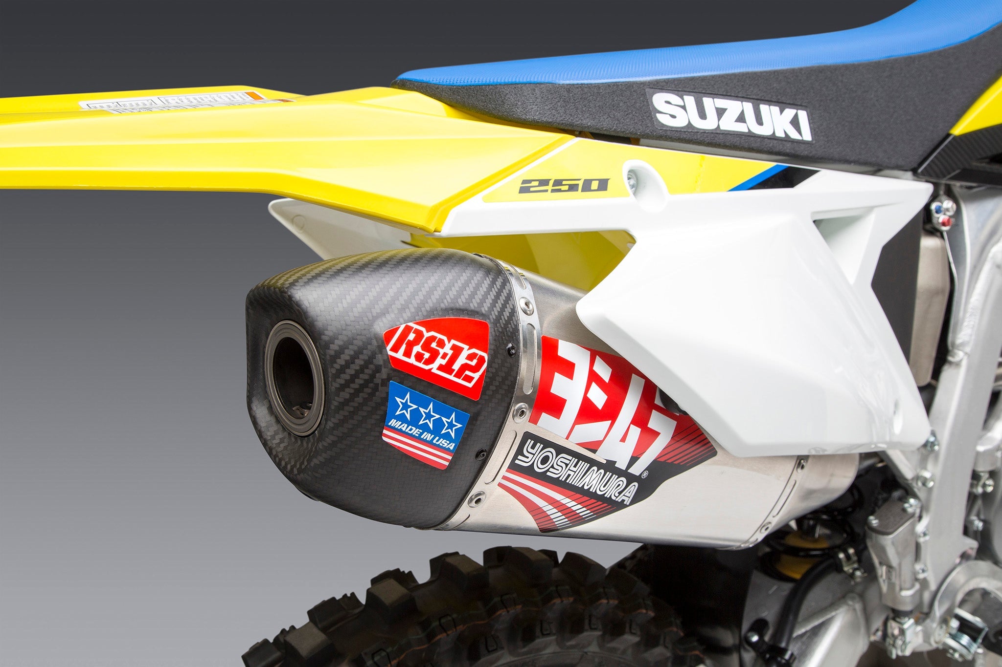 Yoshimura RM-Z250 19-26 RS-12 Stainless Full Exhaust, w/ Aluminum Muffler