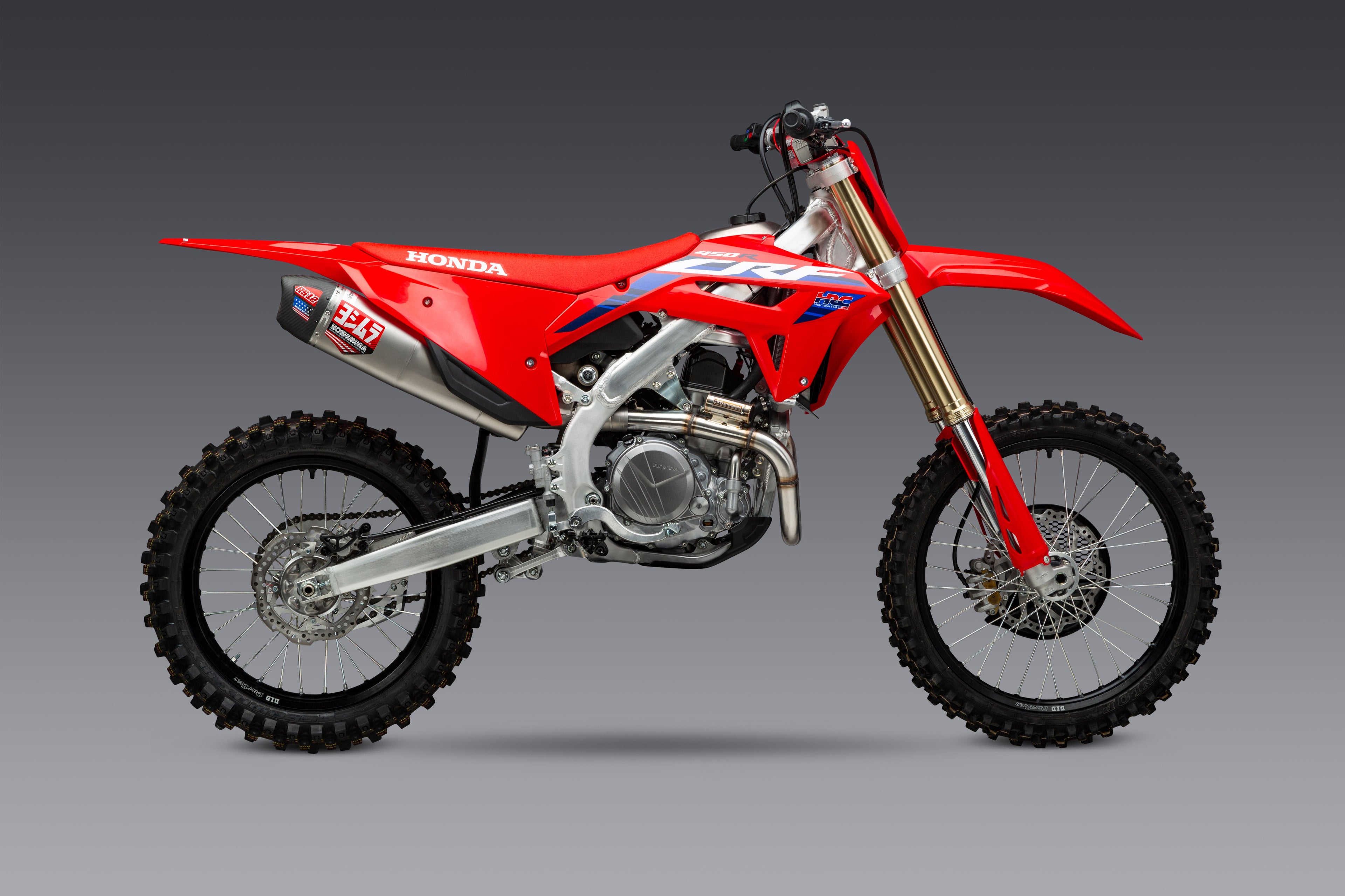 Yoshimura CRF450R/RX 2021-2024 / CRF450R-S 2023-2024 RS-12 Stainless Full Exhaust, w/ Stainless Muffler