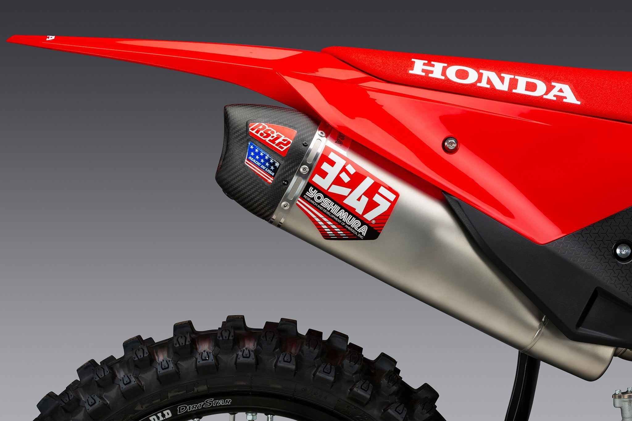 Yoshimura CRF450R/RX 25-26 RS-12 Stainless Full Exhaust, w/ Stainless Muffler