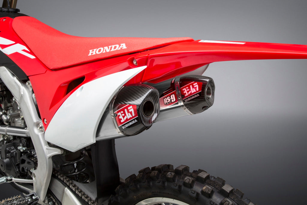Yoshimura CRF250R 18-21/RX RS-9T Stainless Full Exhaust, w/ Dual Stainless Mufflers