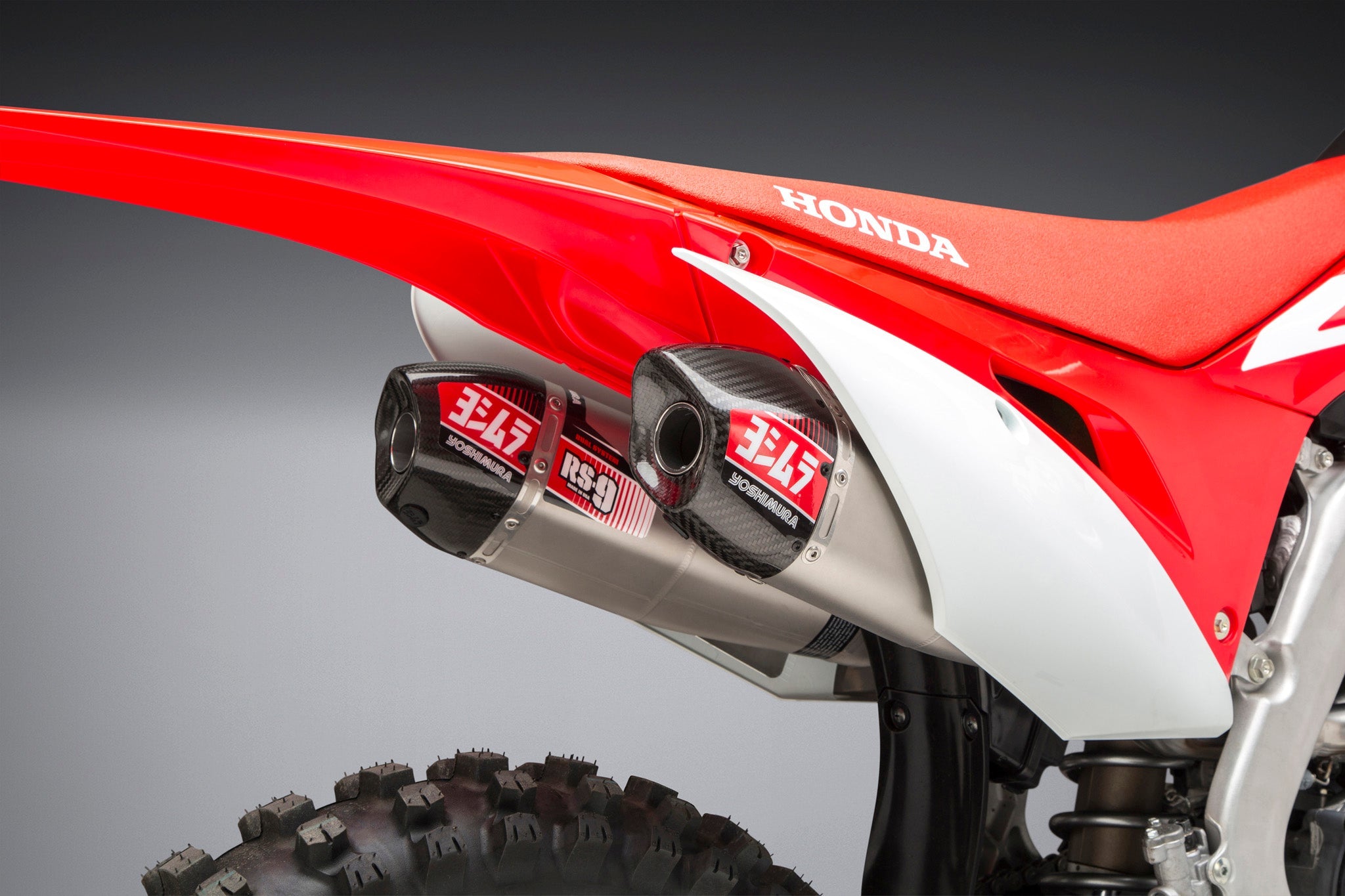 Yoshimura CRF250R 18-21/RX RS-9T Stainless Full Exhaust, w/ Dual Stainless Mufflers
