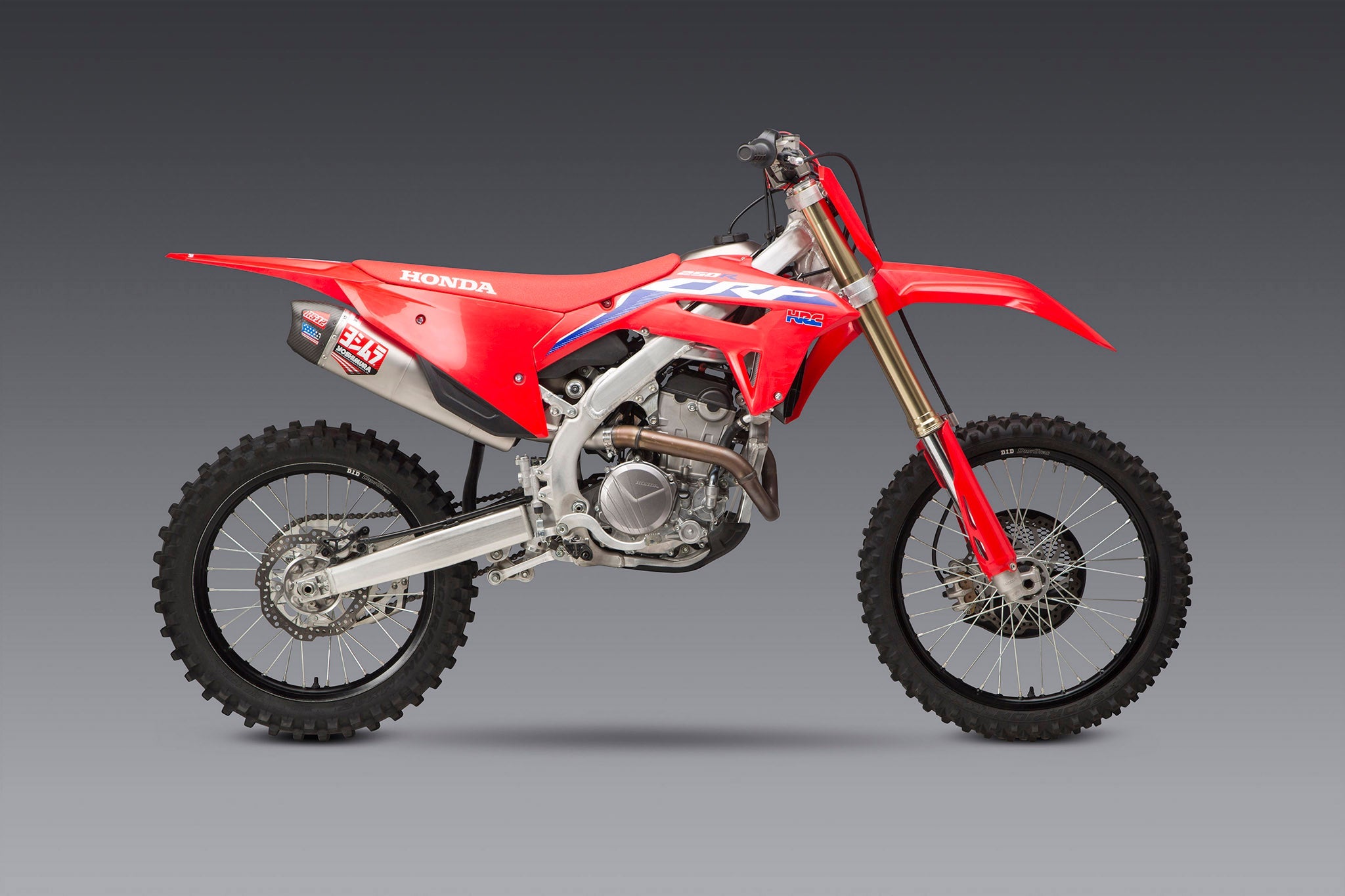Yoshimura CRF250R/RX 22-24 RS-12 Stainless Slip-On Exhaust, w/ Stainless Muffler