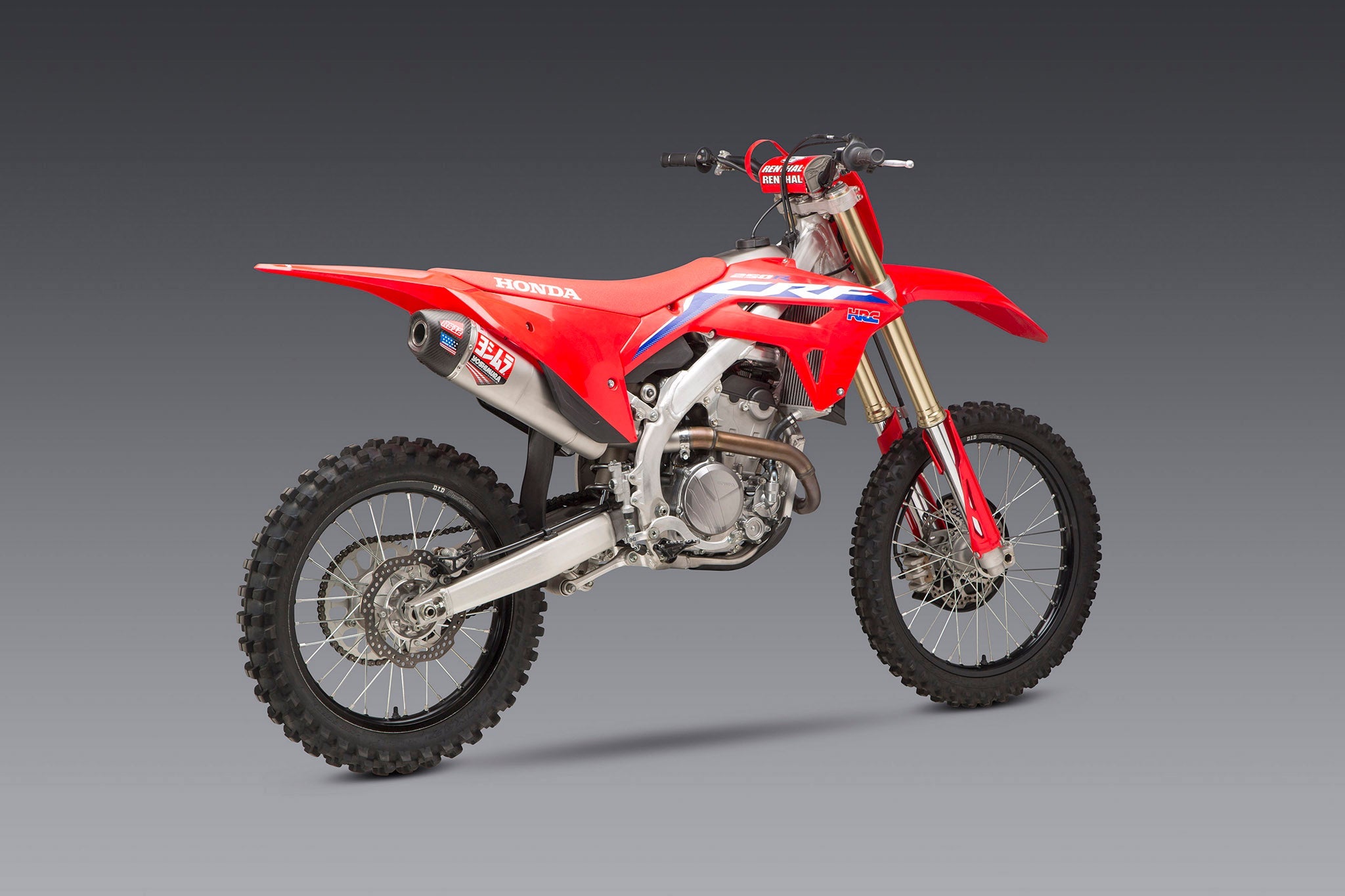 Yoshimura CRF250R/RX 22-24 RS-12 Stainless Slip-On Exhaust, w/ Stainless Muffler
