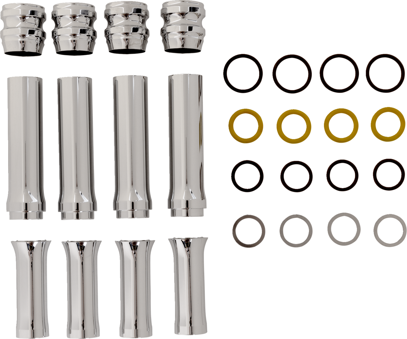 ARLEN NESS Pushrod Tube Cover Kit - 10 Gauge® / Chrome / Twin Cam 0928-0047