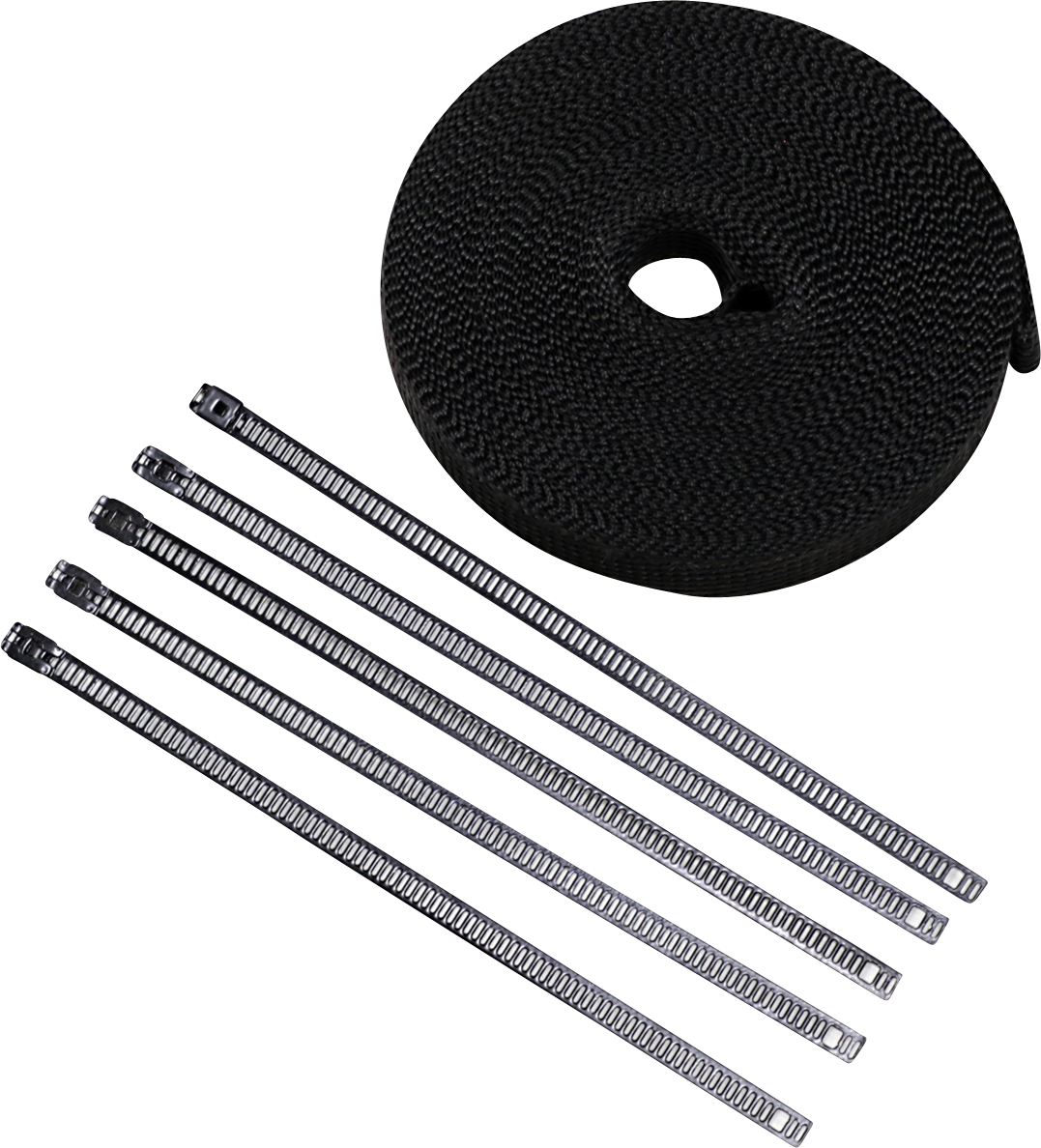 CYCLE PERFORMANCE PROD. Lava Rock Exhaust Wrap Kit - Metallic Black / 1" x 50' 1861-1413