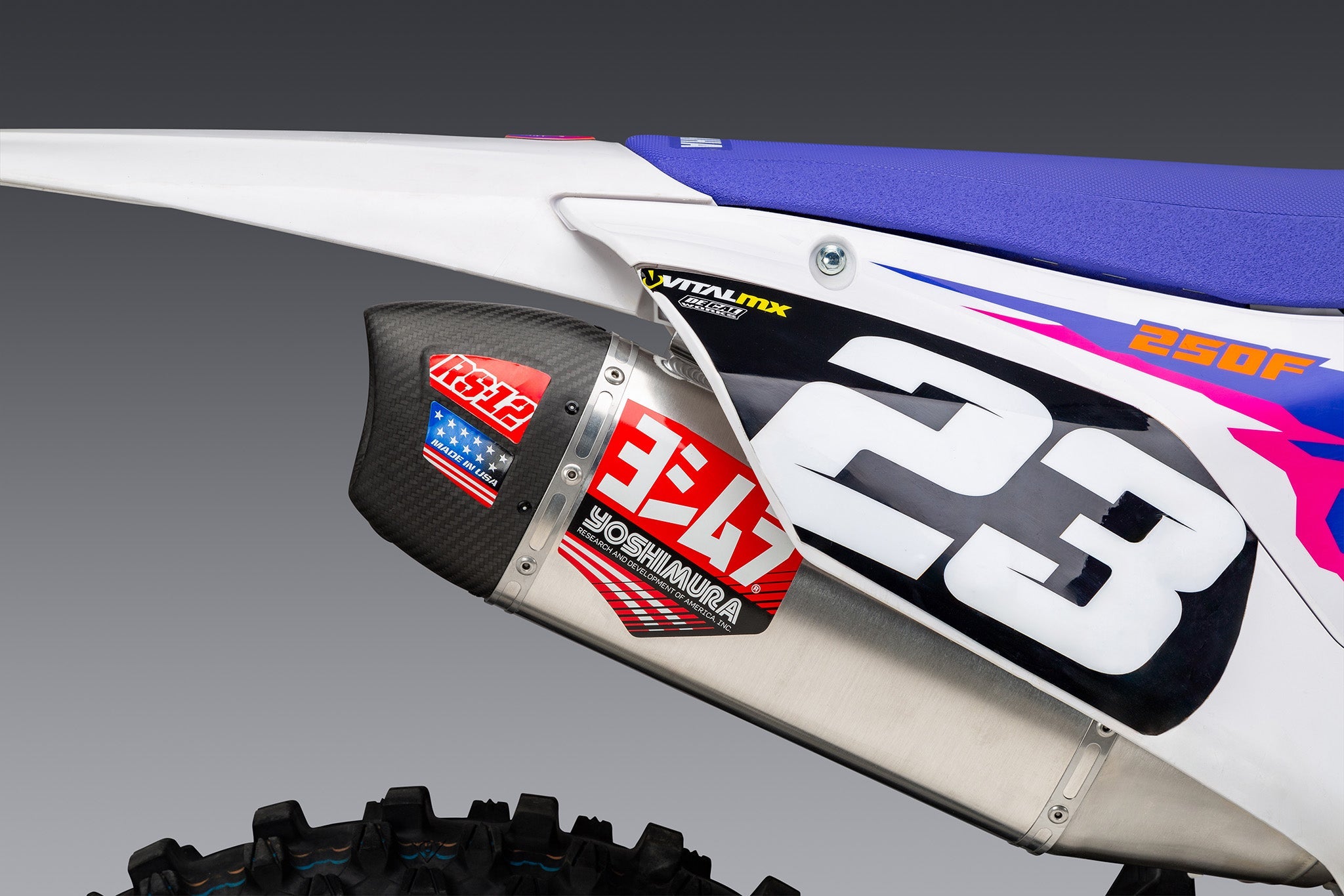 Yoshimura YZ250F 24-26 RS-12 Stainless Full Exhaust, w/ Aluminum Muffler