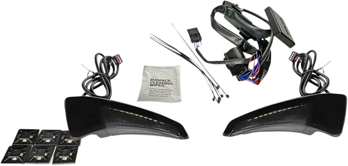 CUSTOM DYNAMICS Sequential Tour Pak Seat Back Rest LED Lights - Black/Smoke / FLH 2040-2539