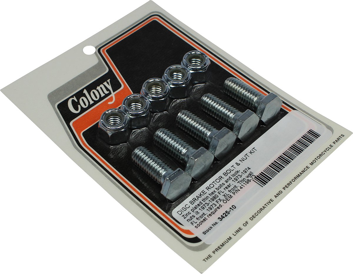 COLONY Brake Rotor Bolt and Nut Kit