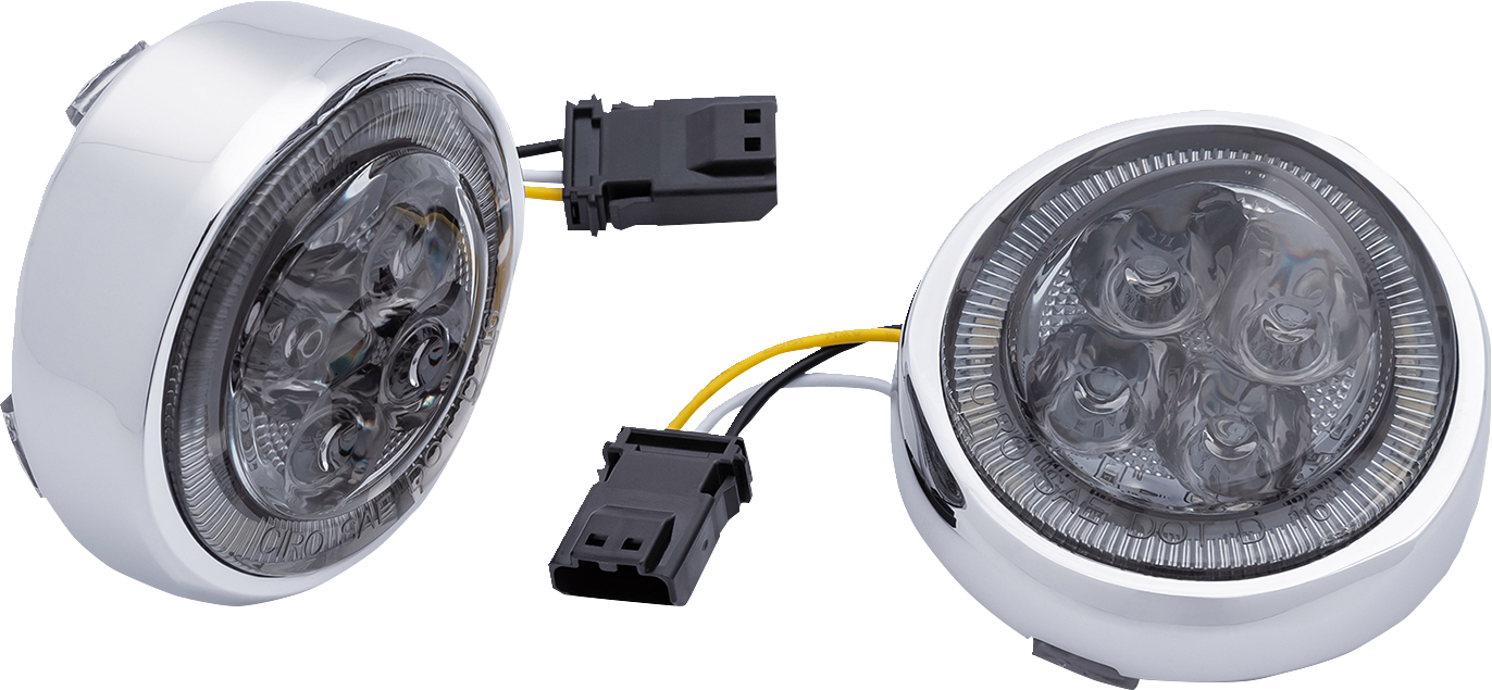 CIRO Turn Signal Insert - Front / Chrome/Smoke 2040-2909