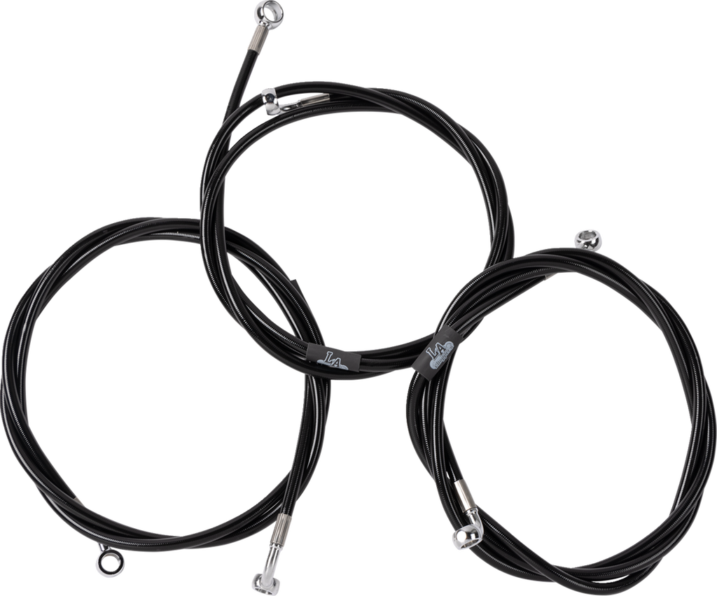 LA CHOPPERS Brake Line Kit - Brake Line / Black 1741-6507