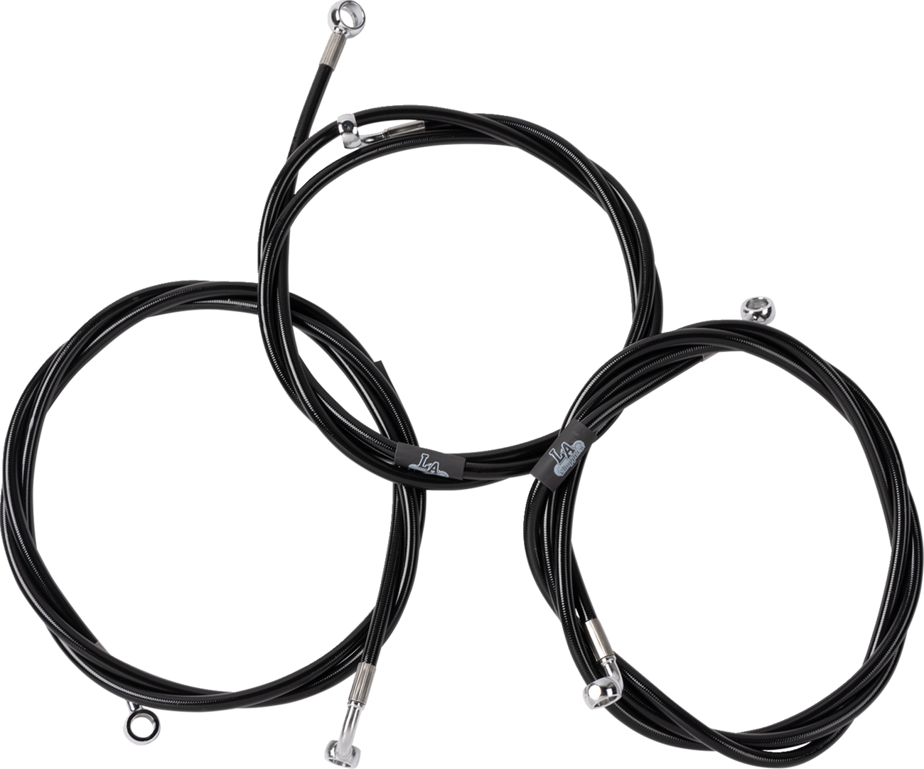 LA CHOPPERS Brake Line Kit - Brake Line / Black 1741-6507