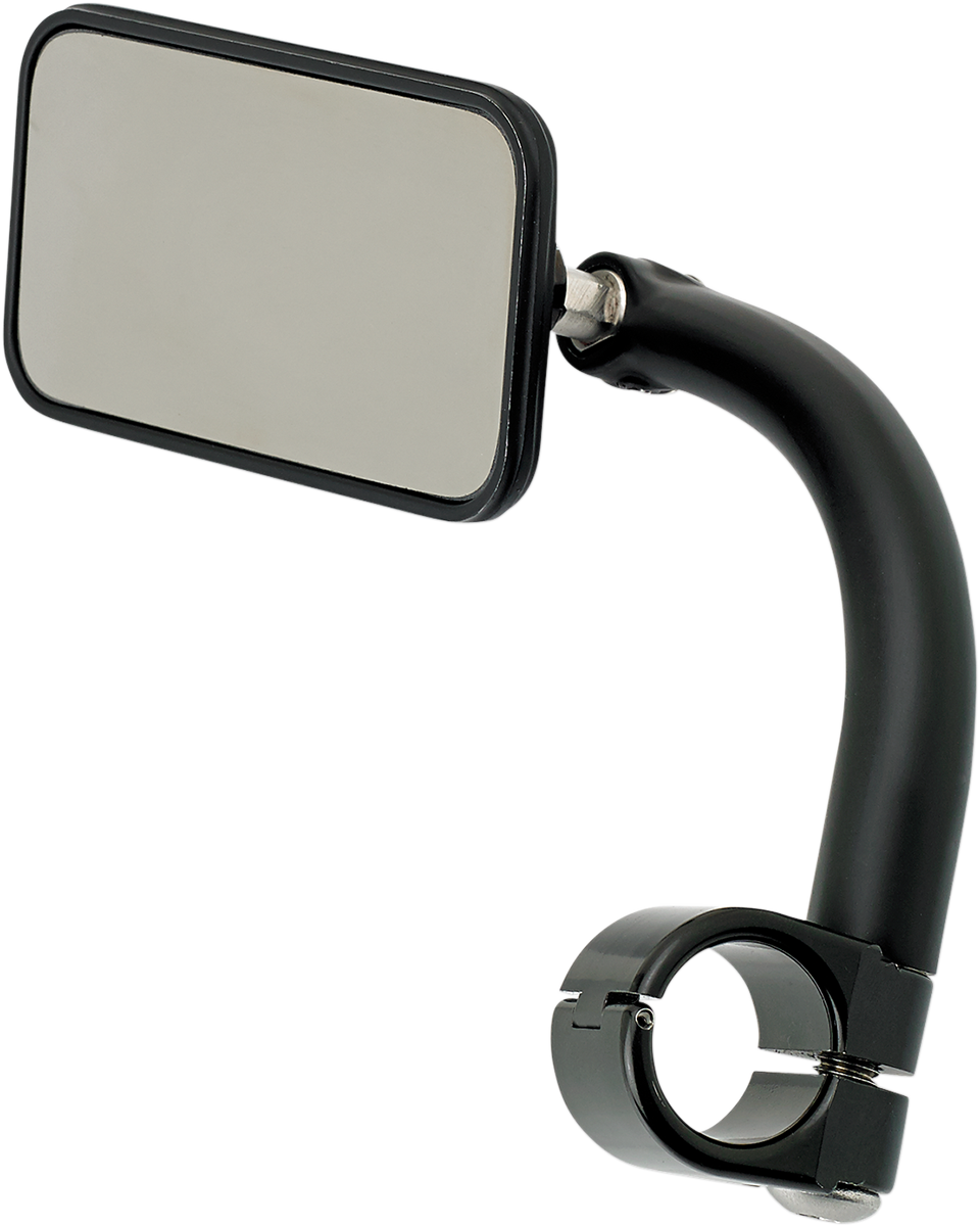 BILTWELL Mirror - Utility / Side View / Rectangle / Clamp-On / Black / 1" 0640-0992