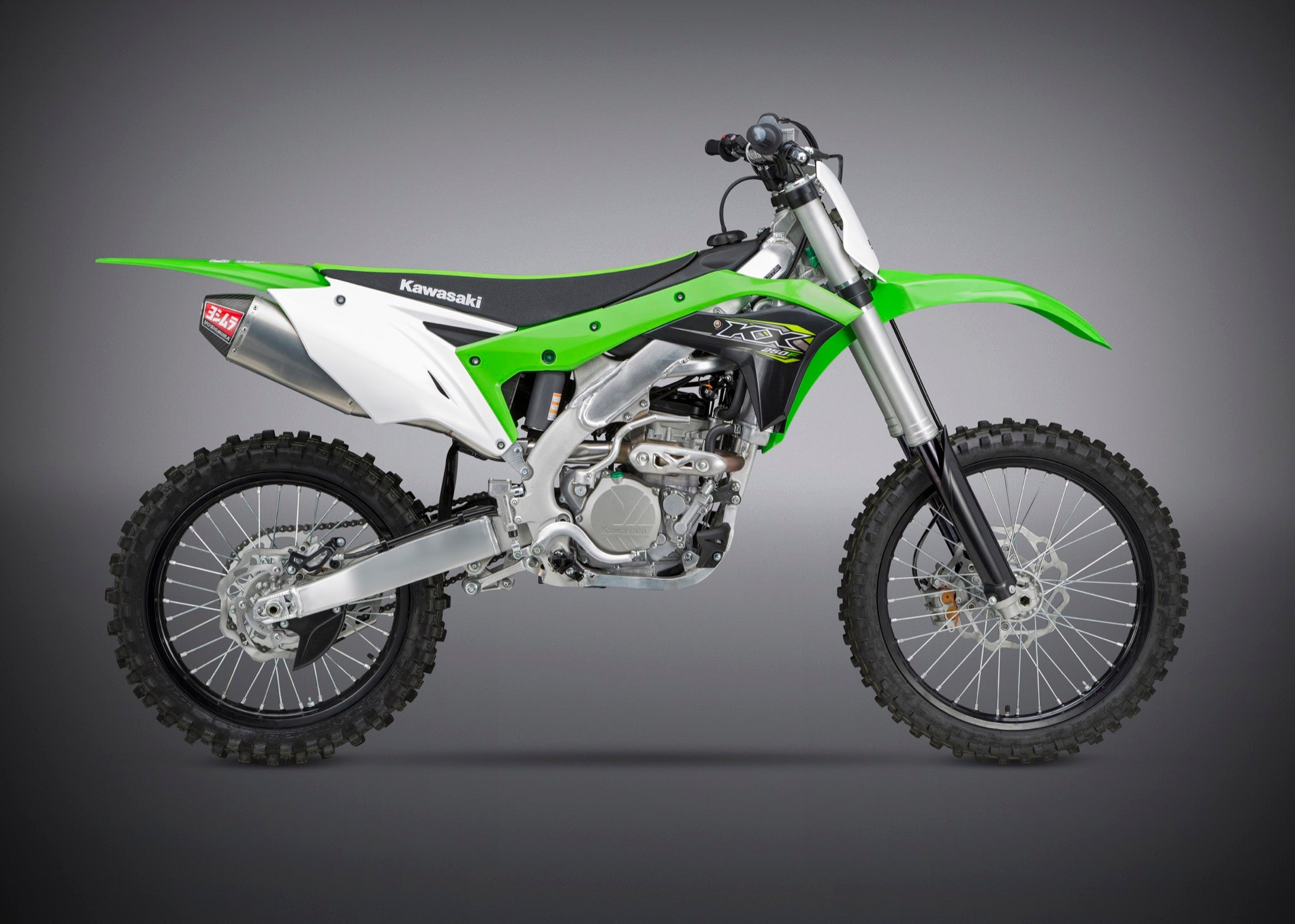 Yoshimura KX250F 17-20 RS-4 Stainless Slip-On Exhaust, w/ Aluminum Muffler