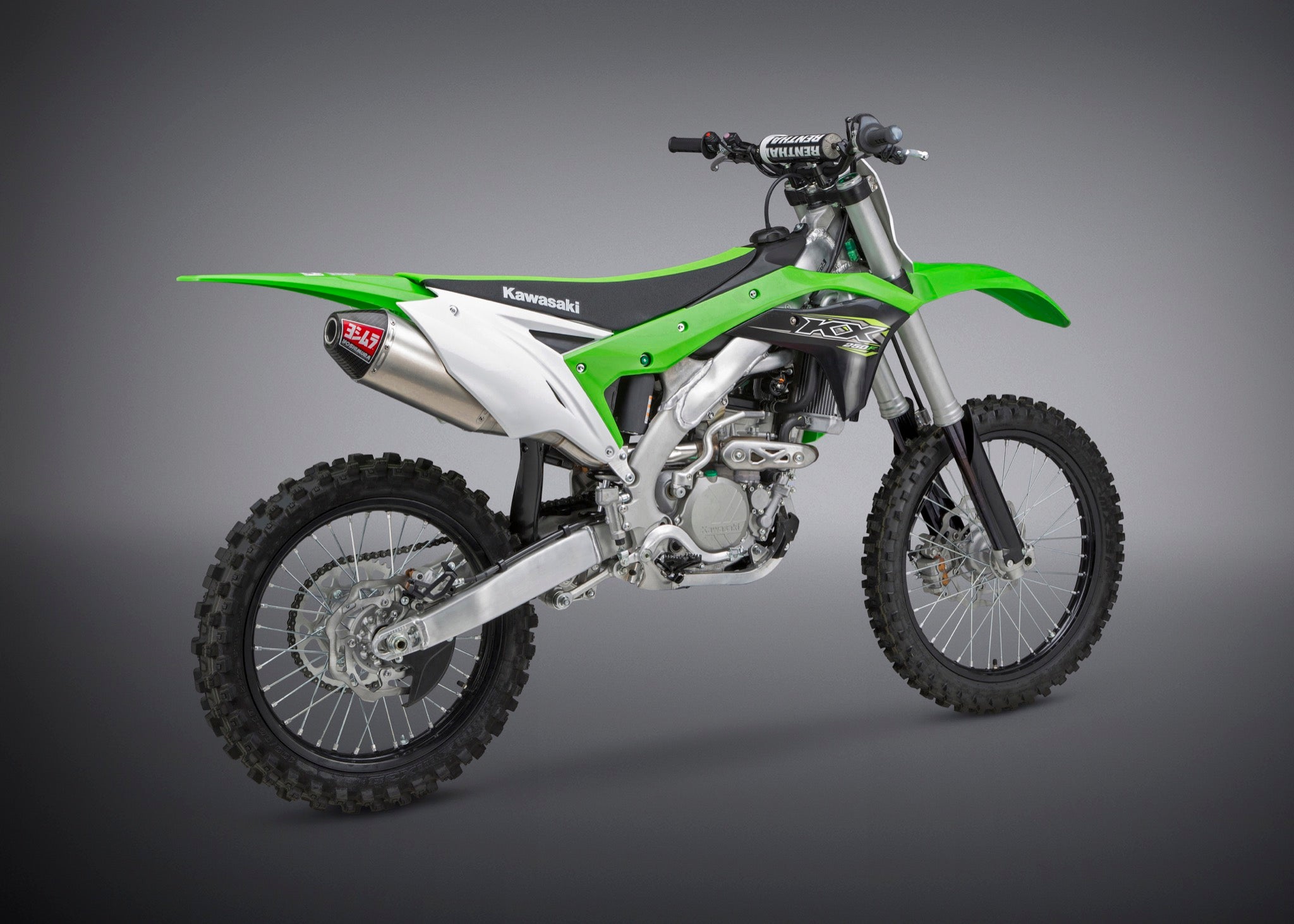 Yoshimura KX250F 17-20 RS-4 Stainless Slip-On Exhaust, w/ Aluminum Muffler