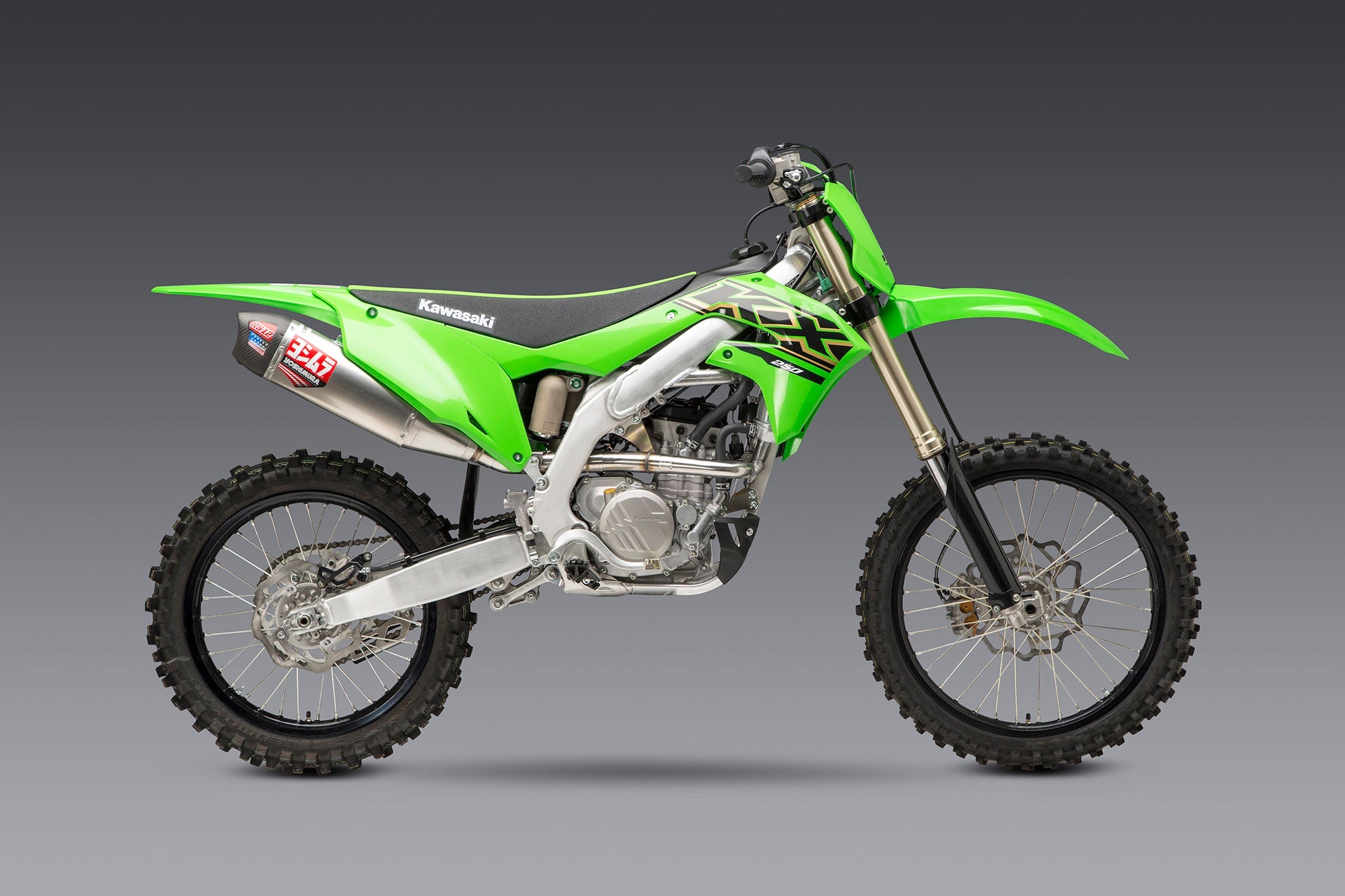 Yoshimura KX250/X 21-24 RS-12 Stainless Full Exhaust, w/ Aluminum Muffler