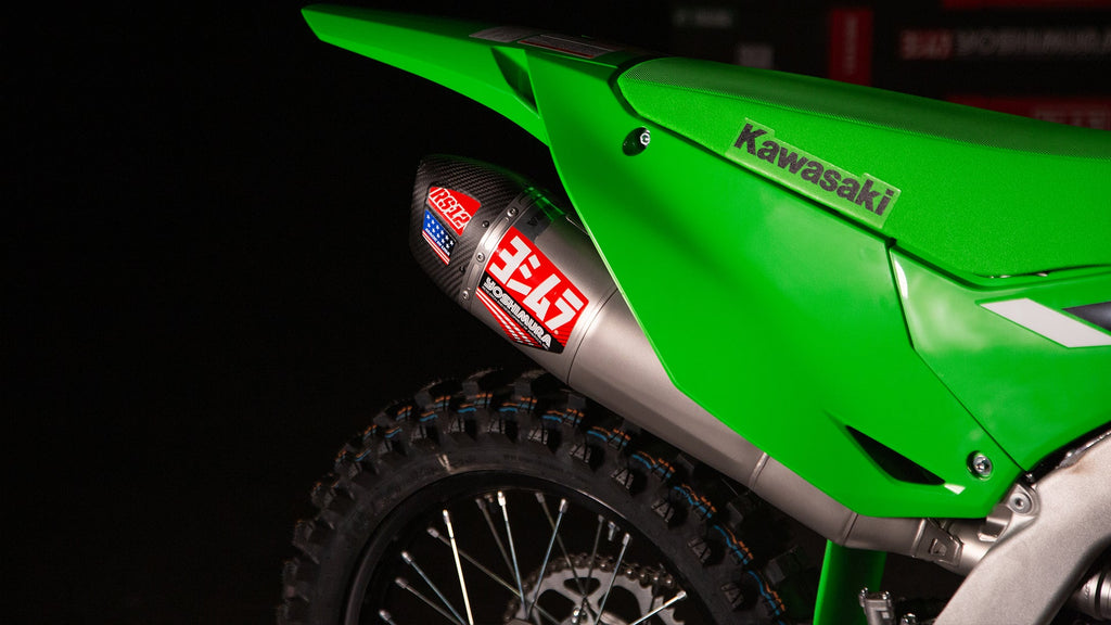 Yoshimura KX250/X 25-26 RS-12 Stainless Full Exhaust, w/ Stainless Muffler