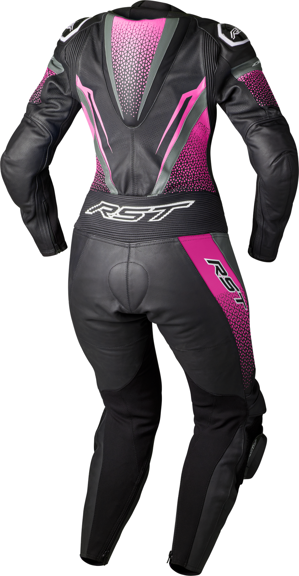 RST Tractech Evo 5 CE Women's Leather Suit - Black / Pink - View 2