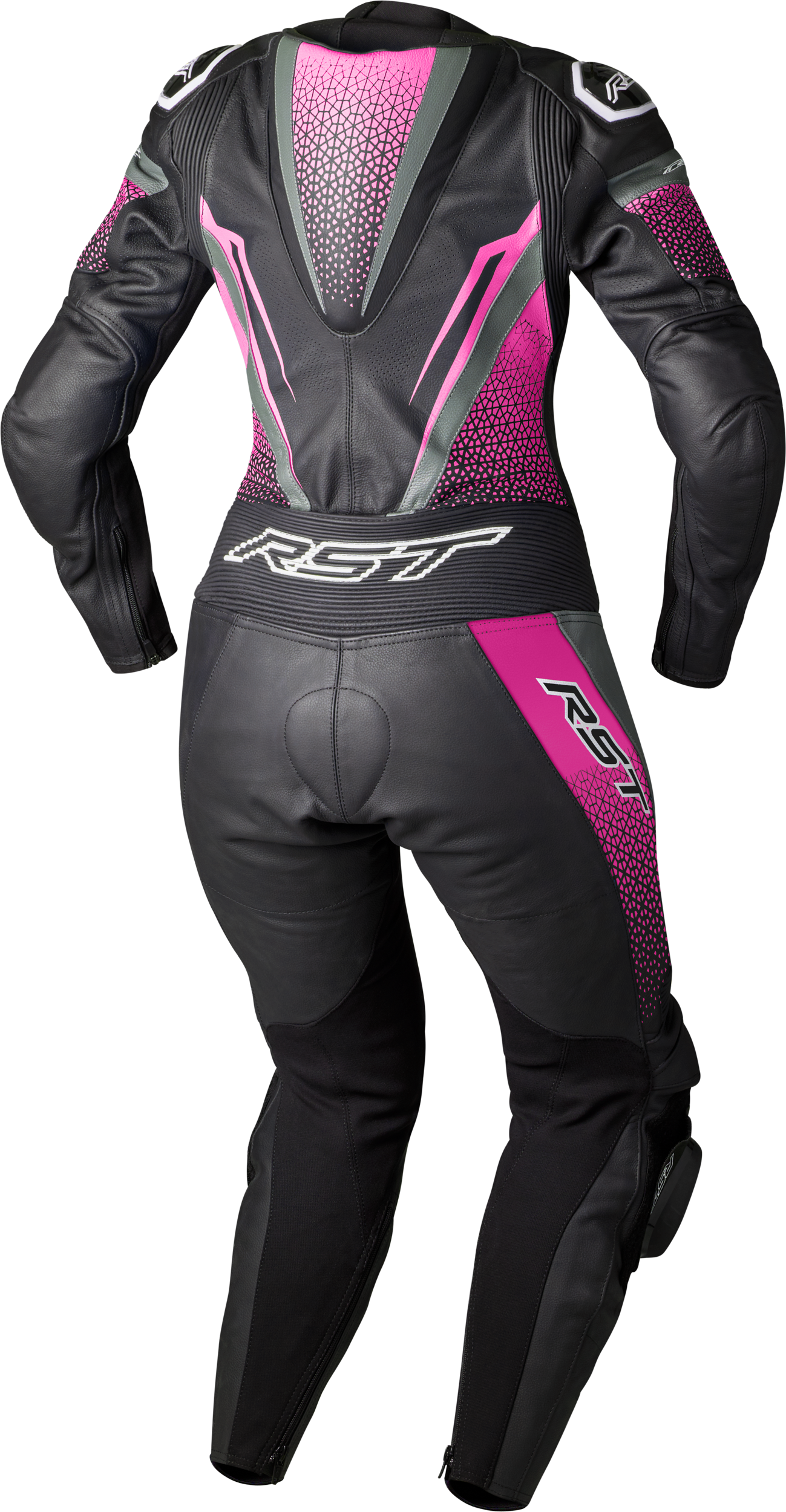 RST Tractech Evo 5 CE Women's Leather Suit - Black / Pink - View 2