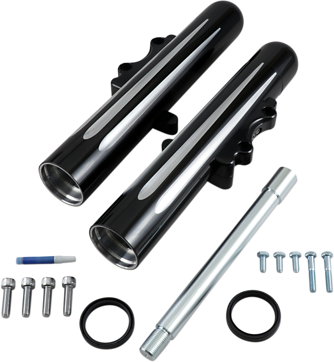 ARLEN NESS Fork Legs - Black Anodized / Deep Cut / Dual Disc 0403-0099