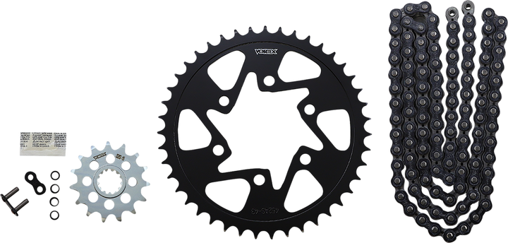 VORTEX Chain and Sprocket Kit - GFRS - Black - Kawasaki Ninja ZX-6R CK4103