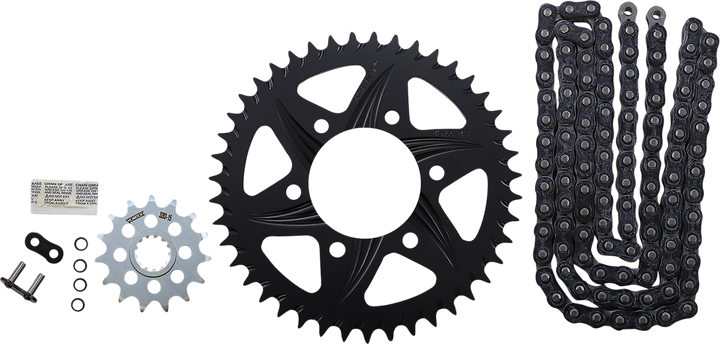 VORTEX Chain and Sprocket Kit - GFRA - Black - Kawasaki Ninja ZX-6R CK6346