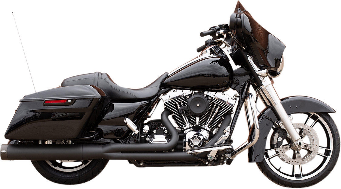 S&S CYCLE 2-into-1 Sidewinder® Exhaust System - 50-State - '07-'16 FL - Black Ceramic 550-0772B
