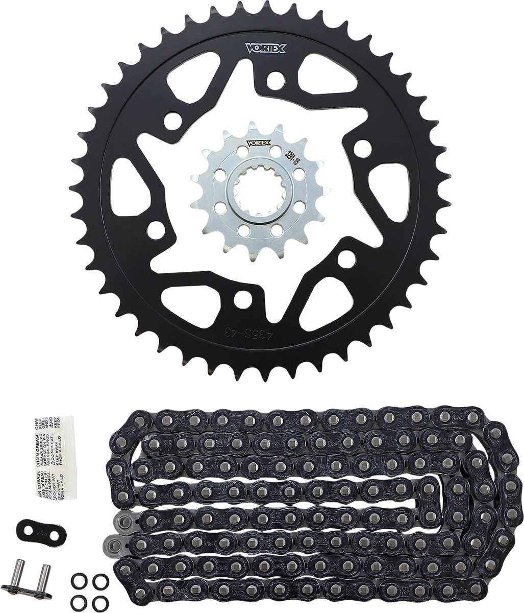 VORTEX Chain and Sprocket Kit - GFRS - Black - Yamaha FZ/MT-10 CK6455